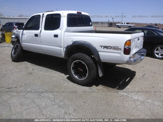 5TEGN92N11Z864389 - 2001 TOYOTA TACOMA DOUBLE CAB PRERUNNER WHITE photo 3