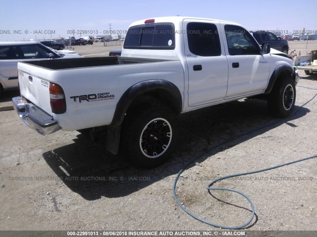 5TEGN92N11Z864389 - 2001 TOYOTA TACOMA DOUBLE CAB PRERUNNER WHITE photo 4