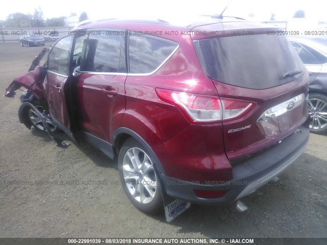 1FMCU9J96FUB08199 - 2015 FORD ESCAPE TITANIUM RED photo 3