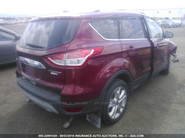 1FMCU9J96FUB08199 - 2015 FORD ESCAPE TITANIUM RED photo 4