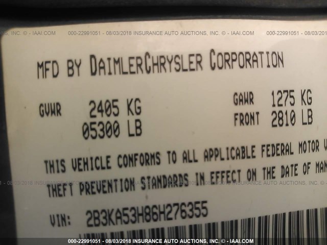 2B3KA53H86H276355 - 2006 DODGE CHARGER R/T GREEN photo 9