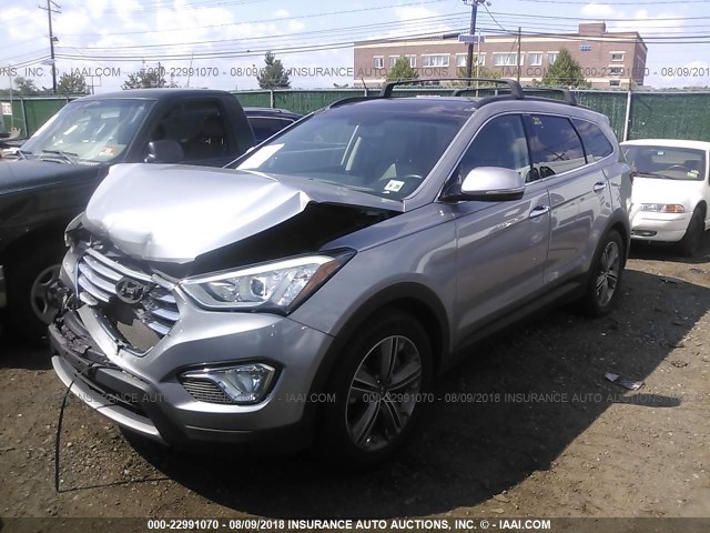 KM8SRDHFXFU109089 - 2015 HYUNDAI SANTA FE GLS/LIMITED GRAY photo 2