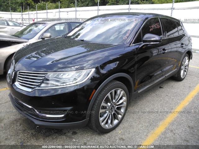 2LMTJ8LP1GBL46326 - 2016 LINCOLN MKX RESERVE BLACK photo 2