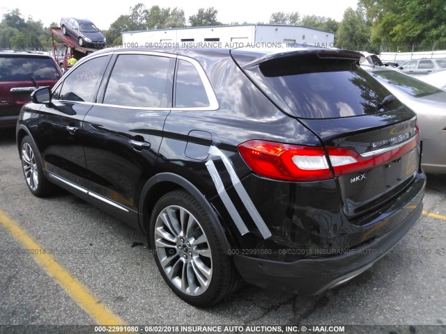 2LMTJ8LP1GBL46326 - 2016 LINCOLN MKX RESERVE BLACK photo 3