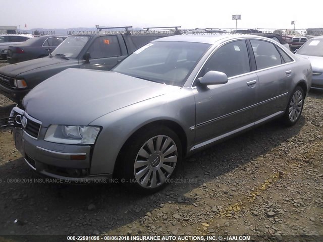 WAULL44E95N008848 - 2005 AUDI A8 4.2 QUATTRO SILVER photo 2