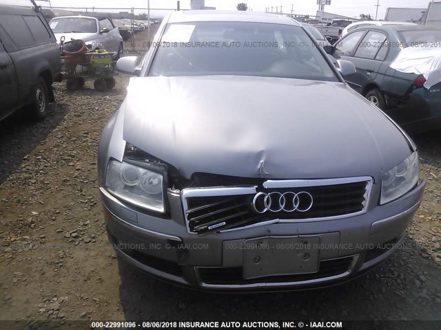 WAULL44E95N008848 - 2005 AUDI A8 4.2 QUATTRO SILVER photo 6