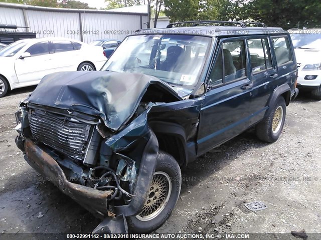 1J4FT28S7TL248472 - 1996 JEEP CHEROKEE SE GREEN photo 2