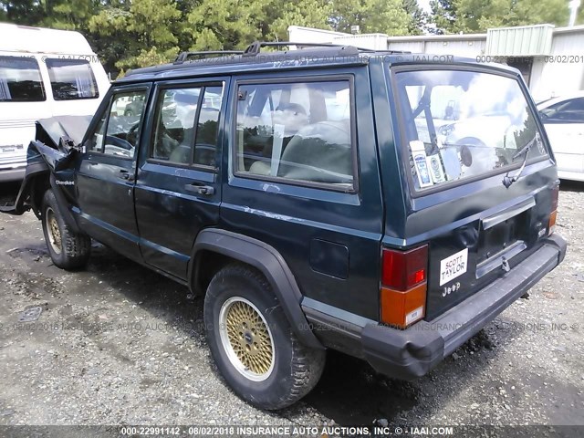 1J4FT28S7TL248472 - 1996 JEEP CHEROKEE SE GREEN photo 3