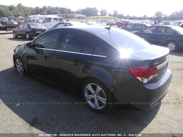 1G1PE5SB1E7354841 - 2014 CHEVROLET CRUZE LT BLACK photo 3