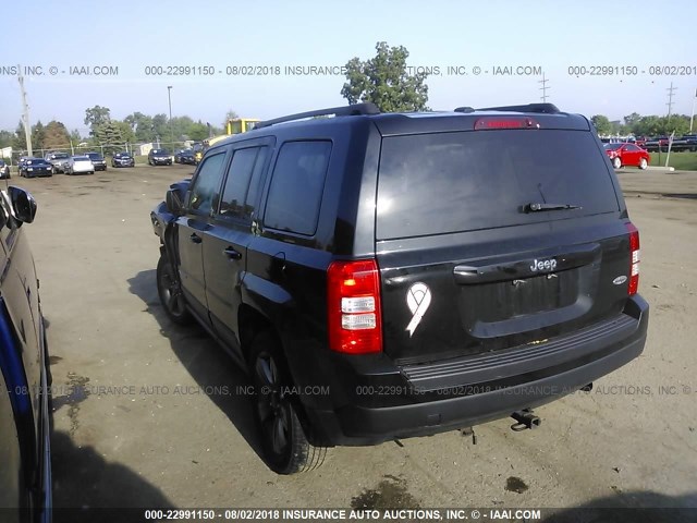 1C4NJPFA9ED814014 - 2014 JEEP PATRIOT LATITUDE BLACK photo 3