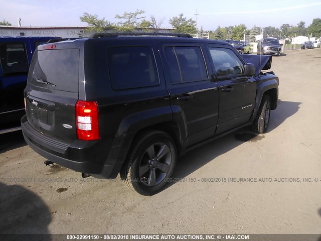 1C4NJPFA9ED814014 - 2014 JEEP PATRIOT LATITUDE BLACK photo 4