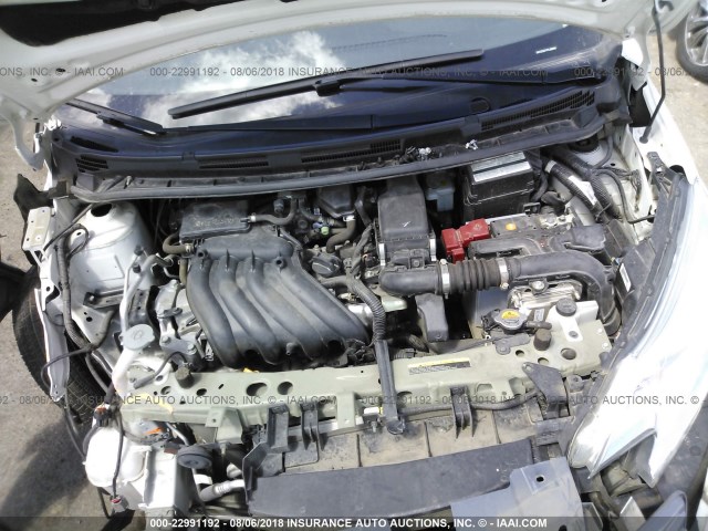 3N1CE2CP7FL388006 - 2015 NISSAN VERSA NOTE S/S PLUS/SV/SL/SR WHITE photo 10