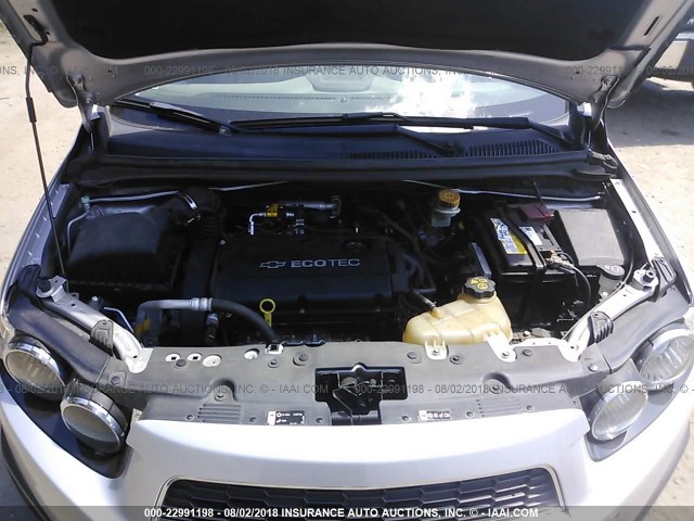 1G1JA5SH7C4113306 - 2012 CHEVROLET SONIC LS 银色 照片 10
