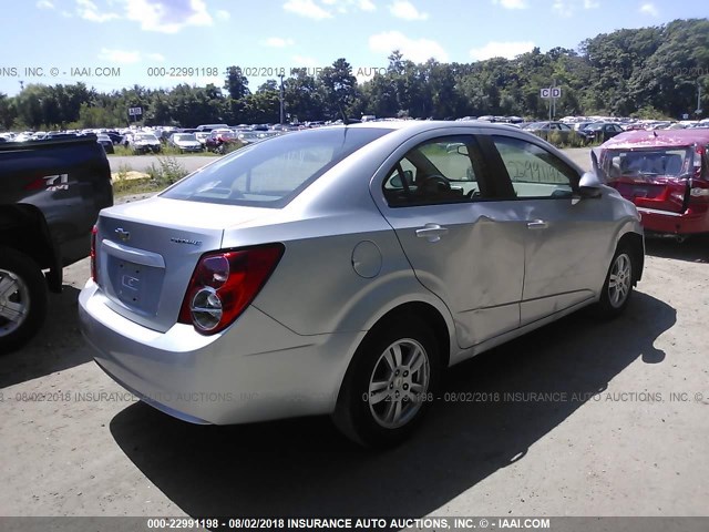 1G1JA5SH7C4113306 - 2012 CHEVROLET SONIC LS SILVER photo 4