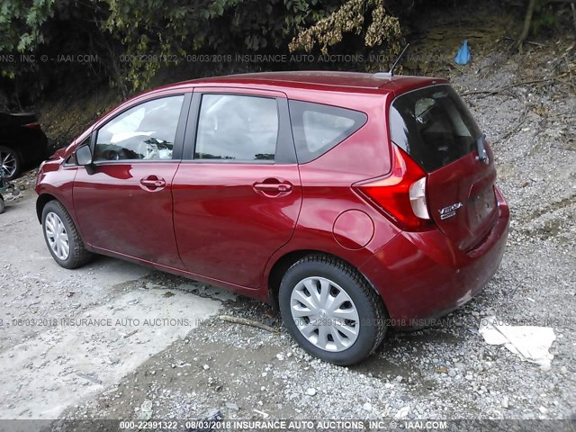 3N1CE2CP3GL371365 - 2016 NISSAN VERSA NOTE S/S PLUS/SV/SL/SR MAROON photo 3
