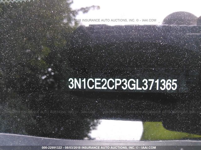 3N1CE2CP3GL371365 - 2016 NISSAN VERSA NOTE S/S PLUS/SV/SL/SR MAROON photo 9