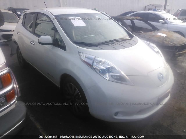 1N4AZ0CPXEC330386 - 2014 NISSAN LEAF S/SV/SL თეთრი ფოტო 1