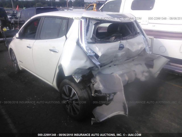 1N4AZ0CPXEC330386 - 2014 NISSAN LEAF S/SV/SL თეთრი ფოტო 3