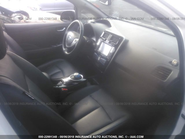 1N4AZ0CPXEC330386 - 2014 NISSAN LEAF S/SV/SL თეთრი ფოტო 5
