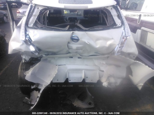 1N4AZ0CPXEC330386 - 2014 NISSAN LEAF S/SV/SL თეთრი ფოტო 6