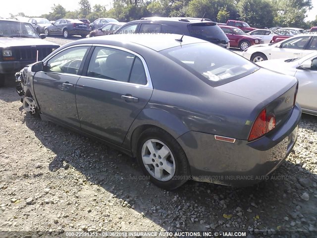 1G1ZG57B28F221494 - 2008 CHEVROLET MALIBU LS ნაცრისფერი ფოტო 3