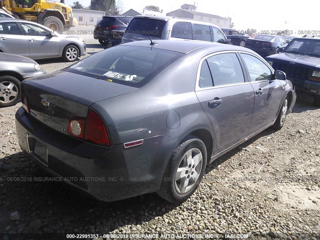 1G1ZG57B28F221494 - 2008 CHEVROLET MALIBU LS ნაცრისფერი ფოტო 4