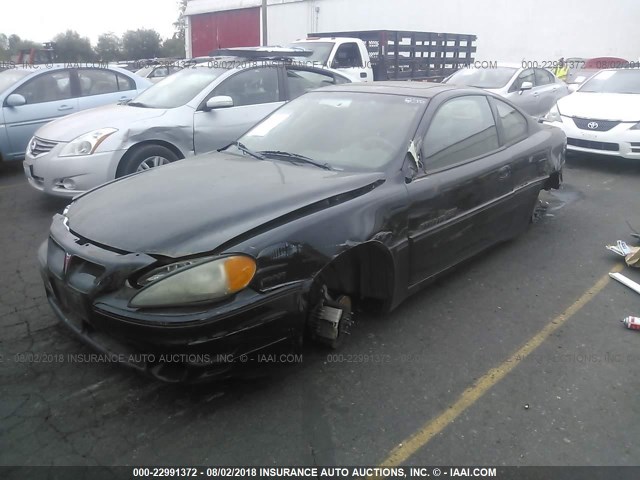 1G2NV12E9YM851342 - 2000 PONTIAC GRAND AM GT1 BLACK photo 2