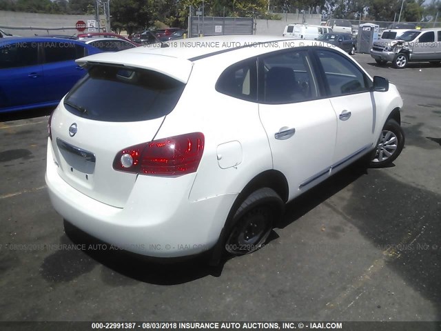 JN8AS5MT9DW524190 - 2013 NISSAN ROGUE S/SV WHITE photo 4