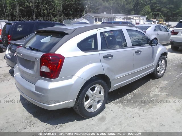 1B3HB48BX7D306959 - 2007 DODGE CALIBER SXT SILVER photo 4