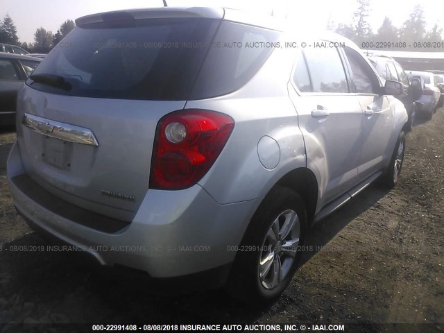 2GNALBEKXC6375530 - 2012 CHEVROLET EQUINOX LS SILVER photo 4