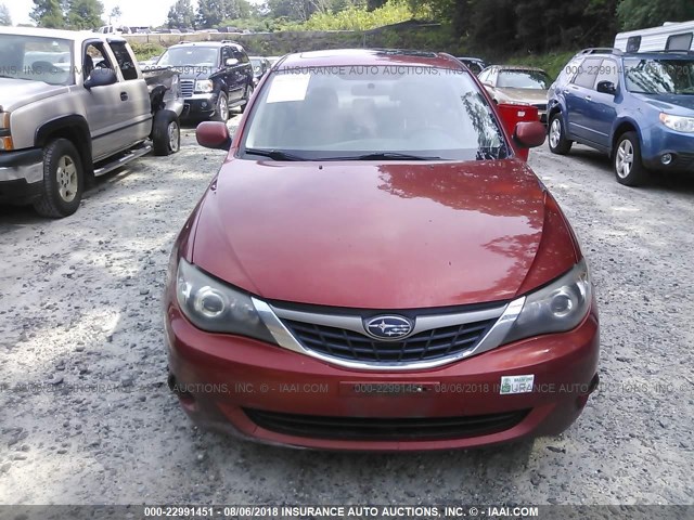 JF1GE60629H502911 - 2009 SUBARU IMPREZA 2.5I PREMIUM RED photo 6