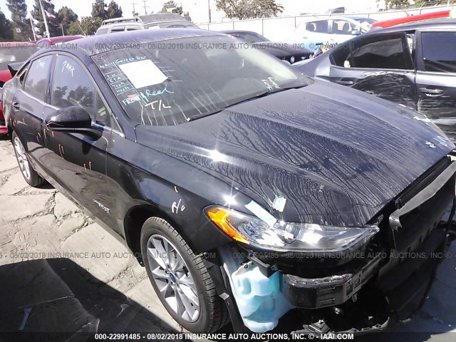 3FA6P0LU5HR149610 - 2017 FORD FUSION SE HYBRID BLACK photo 1