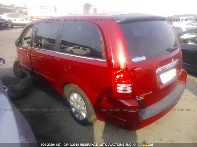 2A8HR44E79R656181 - 2009 CHRYSLER TOWN & COUNTRY LX RED photo 3