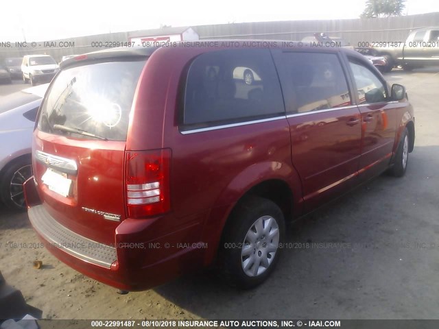 2A8HR44E79R656181 - 2009 CHRYSLER TOWN & COUNTRY LX RED photo 4