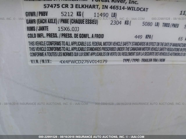 4X4FWCD276V014179 - 2006 FOREST RIVER OTHER  黑色 照片 9