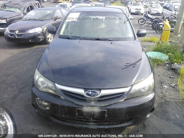 JF1GH6A64BH800338 - 2011 SUBARU IMPREZA 2.5I BLACK photo 6