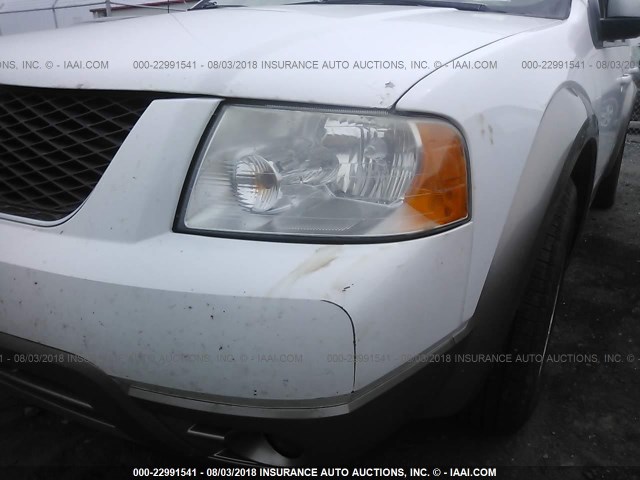 1FMZK05166GA42820 - 2006 FORD FREESTYLE SEL WHITE photo 6