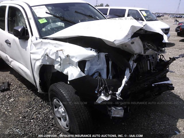 5TFRX5GN5JX105949 - 2018 TOYOTA TACOMA ACCESS CAB/SR/SR5/TRD SPT WHITE photo 6