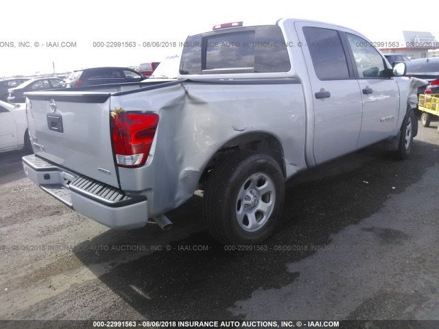 1N6BA0EK0FN507599 - 2015 NISSAN TITAN S/SV/SL/PRO-4X SILVER photo 4