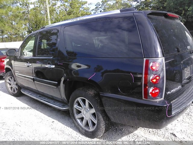 1GKFK66897J340776 - 2007 GMC YUKON XL DENALI BLACK photo 3