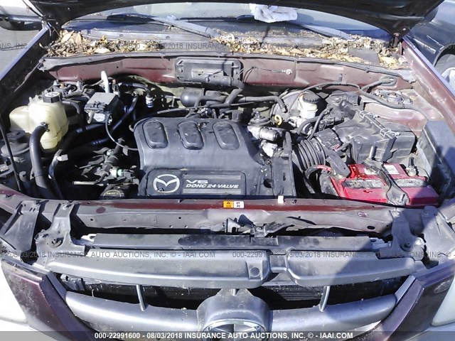 4F2YU08121KM32292 - 2001 MAZDA TRIBUTE LX/ES 勃艮第红 照片 10