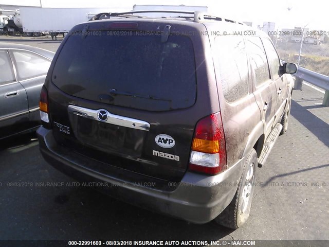 4F2YU08121KM32292 - 2001 MAZDA TRIBUTE LX/ES 勃艮第红 照片 4