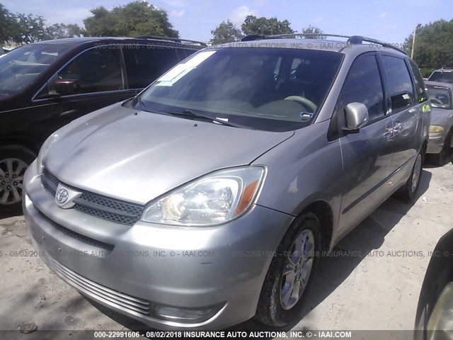 5TDZA22C65S266098 - 2005 TOYOTA SIENNA XLE/XLE LIMITED SILVER photo 2