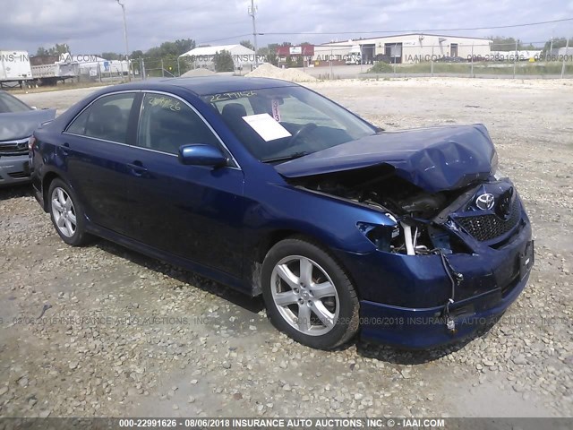 4T1BE46K38U216855 - 2008 TOYOTA CAMRY CE/LE/XLE/SE BLUE photo 1