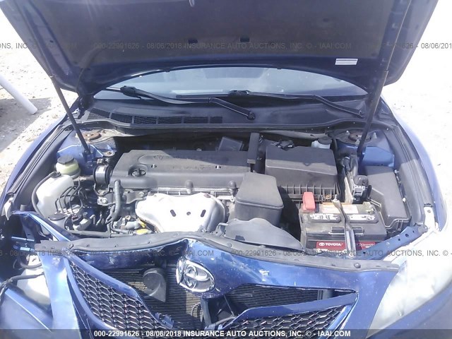 4T1BE46K38U216855 - 2008 TOYOTA CAMRY CE/LE/XLE/SE BLUE photo 10