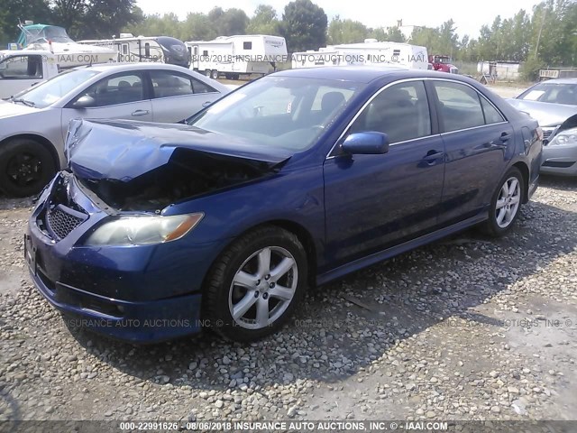 4T1BE46K38U216855 - 2008 TOYOTA CAMRY CE/LE/XLE/SE BLUE photo 2