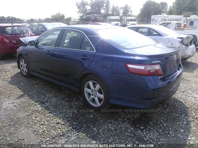 4T1BE46K38U216855 - 2008 TOYOTA CAMRY CE/LE/XLE/SE BLUE photo 3