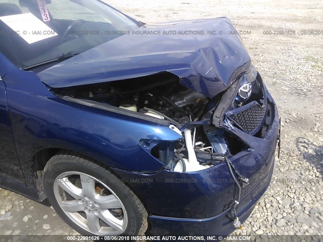 4T1BE46K38U216855 - 2008 TOYOTA CAMRY CE/LE/XLE/SE BLUE photo 6
