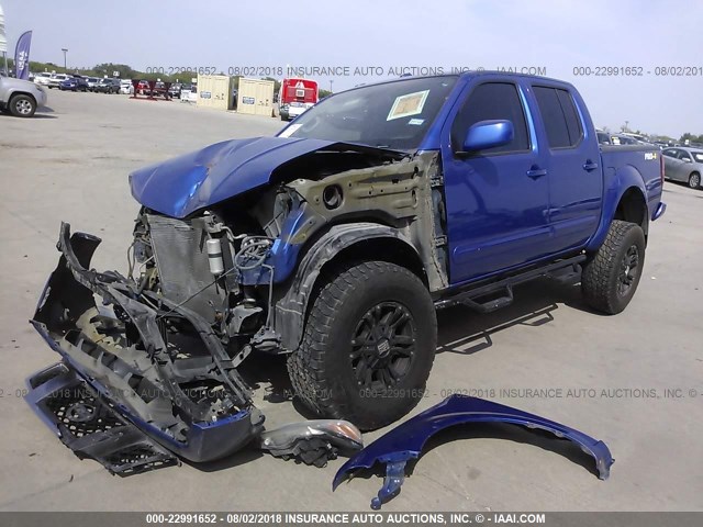 1N6AD0EV4EN767273 - 2014 NISSAN FRONTIER S/SV/SL/PRO-4X BLUE photo 2