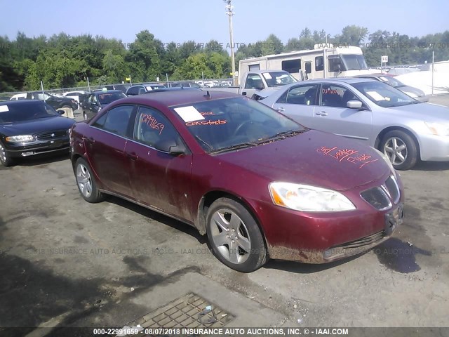 1G2ZG57B394134342 - 2009 PONTIAC G6 MAROON photo 1